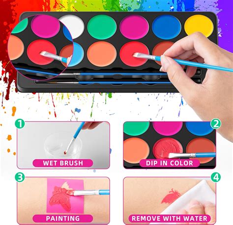 Maydear Professional Face Painting Kit For Kids And Adults 12 Colors