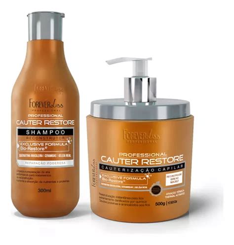 Kit Shampoo E Máscara Capilar Cauterização Forever Liss Parcelamento