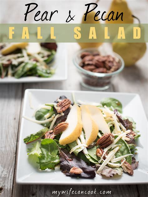 Pear Salad with toasted pecans and white cheddar cheese