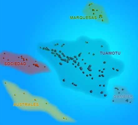 Mapa Politico De Polinesia Francesa