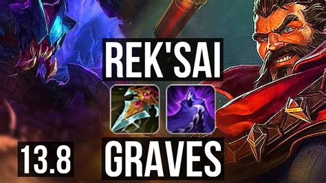 Reksai Vs Graves Jng 6 0 5 2 3m Mastery 600 Games Dominating