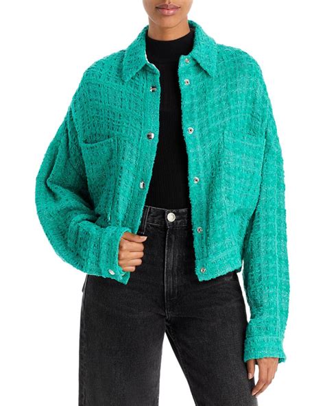 IRO Ezro Tweed Jacket In Blue Lyst