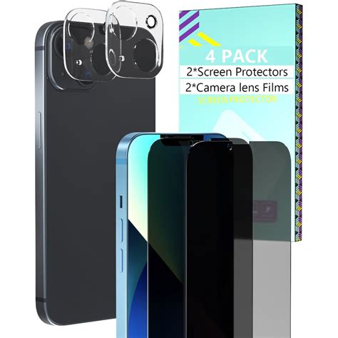 Xihaiying Iphone 13 Privacy Screen Protector Camera Lens Protector Anti Spy Case Friendly