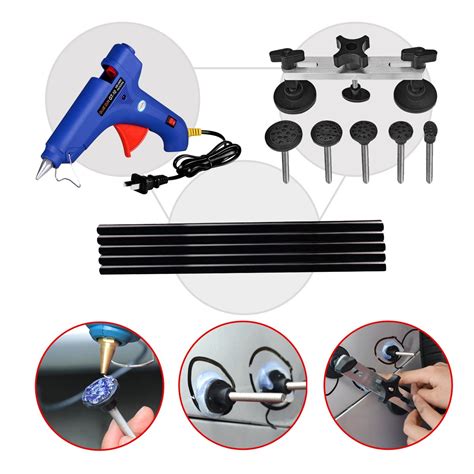 Buy PDR 7Pcs Tools Pops A Dent DIY Car Auto Body Paintless Dent Repair