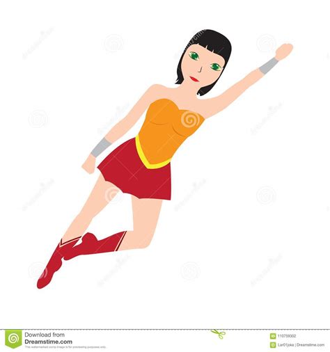 Superwoman Cartoon Character Stock Vector Illustration Of Shirt