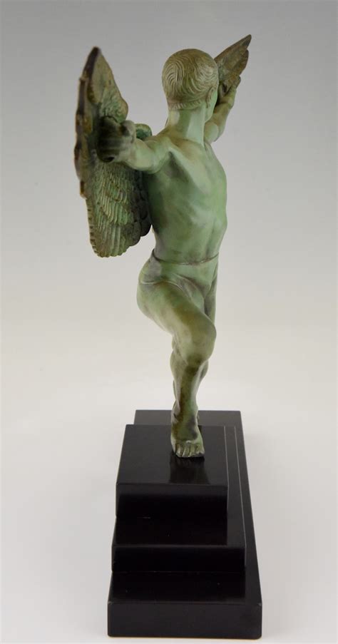 Art Deco Sculpture Icarus Winged Male Nude Deconamic