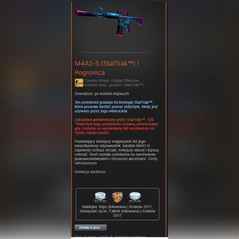 CS GO M4A1 S StatTrak Pogromca FT Koszalin Kup Teraz Na Allegro