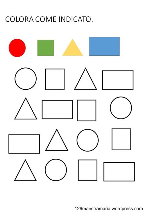 Le Forme Geometriche Da Completare Cerchio Triangolo Rettangolo E