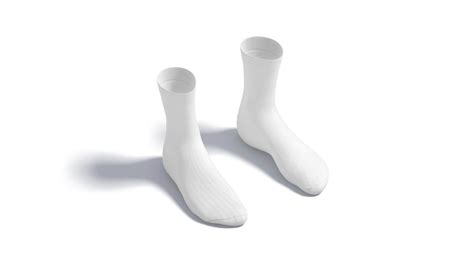 White Long Socks Fabric Sox Pair 3d Model By Rebrandy