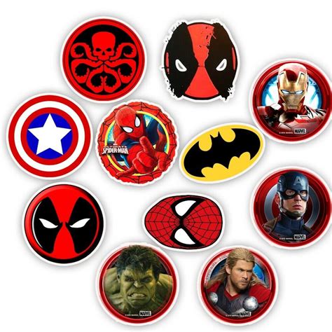 Pcs Super Hero Vinyl Decal Stickers Etsy