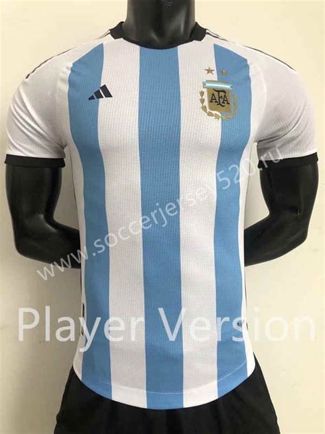 Player Version Argentina Home Blue White Thailand Soccer