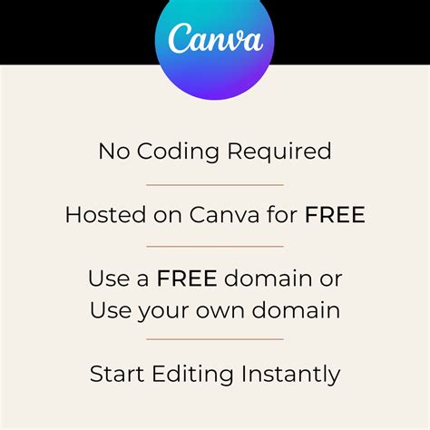 Canva Website Template For Photographers Canva Website Etsy