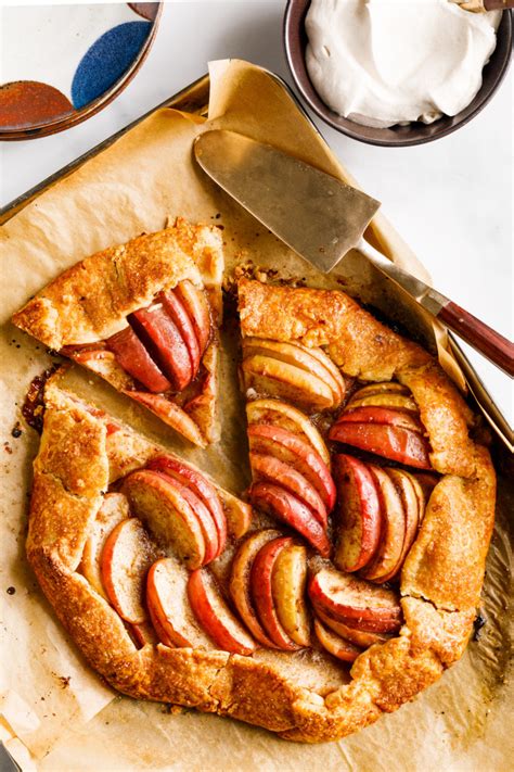 Rustic Apple Galette With Whipped Cream Reluctant Entertainer