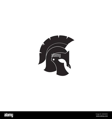 Spartan Helmet Vector Icon Illustration Design Template Stock Photo