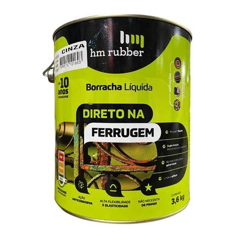 Borracha L Quida Impermeabilizante Direto Na Ferrugem Cinza Hm Rubber