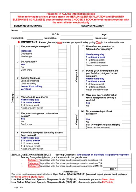 Berlin Questionnaire