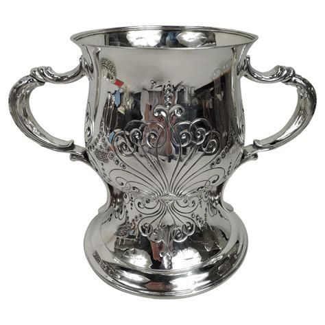 Antique Tiffany English Georgian Classical Sterling Silver Urn For Sale