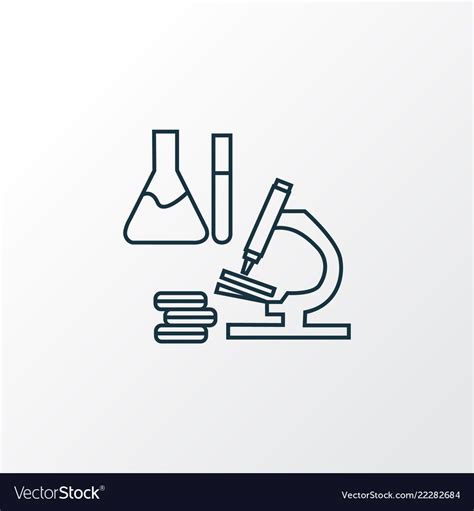 Science Research Icon Line Symbol Premium Quality Vector Image