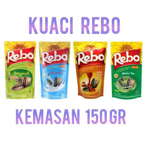 Jual Kuaci Rebo Original Milk Caramel Dan Green Tea Kemasan Gr