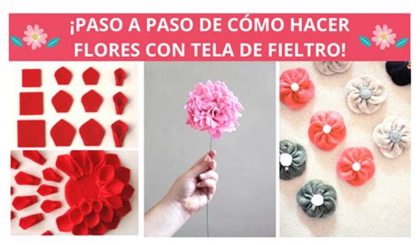 Paso A Paso De Flores De Colores Hechas Con Tela De Fieltro