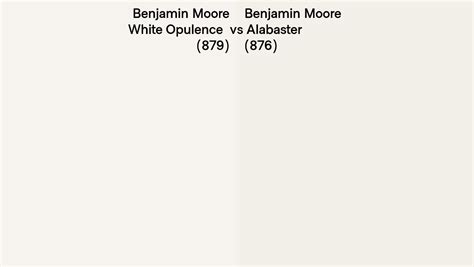 Benjamin Moore White Opulence Vs Alabaster Side By Side Comparison