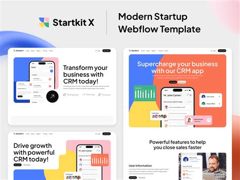 Modern Startup Webflow Template Startkit X Brix Templates