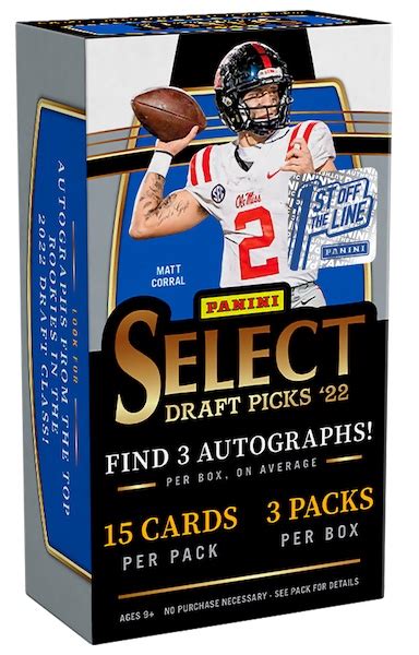 Panini Select Draft Picks Football Checklist Details Boxes