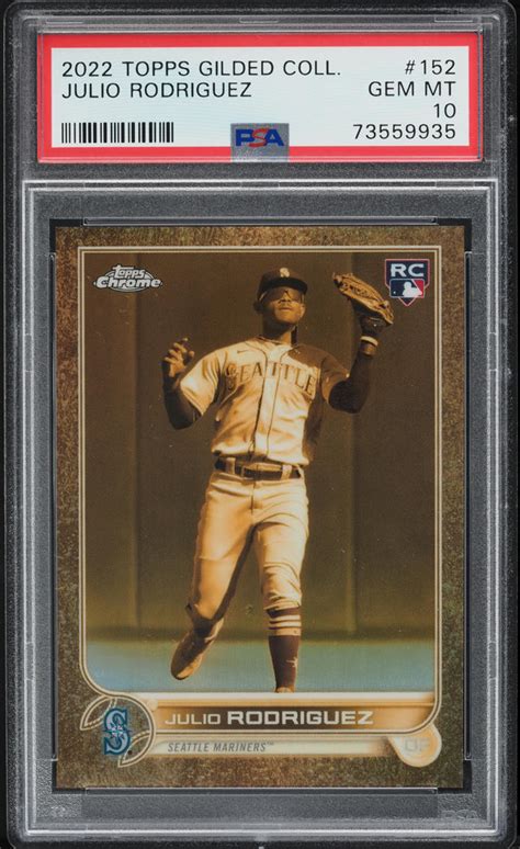 Topps Gilded Collection Julio Rodriguez Rookie Psa