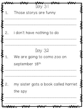 Rd Grade Daily Oral Language D O L Book By Alissa Manning