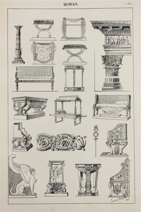 Roman Or Italian Furniture Designs Large Antique By Paperpopinjay