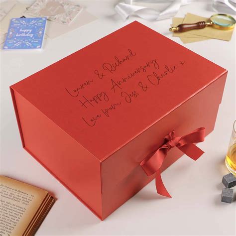 Personalised Luxury Red Gift Box Selection By Dibor