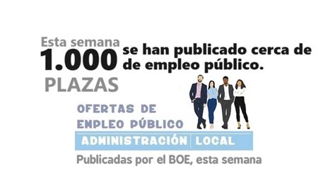 Casi 1 000 plazas de empleo público convocadas por el BOE esta semana