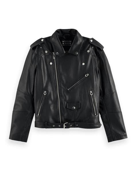 Leather Biker Jacket Scotch And Soda