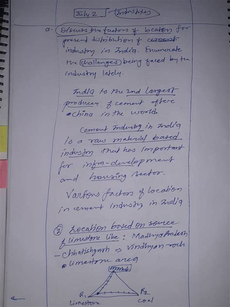 Q1 Discuss Factors Of Location For Present Distribution Of The Cement