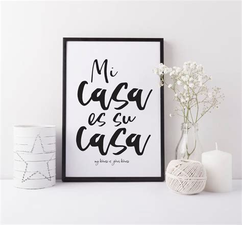 Mi Casa Print Mi Casa Es Su Casa Art Print Hallway Print Etsy Uk