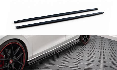 Maxton Design Side Skirts Diffusers V4 Volkswagen Golf Gti Clubsport R Line Mk8 Royal