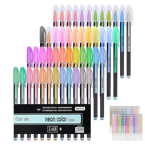 Buy 96 Pack Gel Pens For Adult Coloring Book 48 Unique Gel Pen Plus 48 Refills For Adult