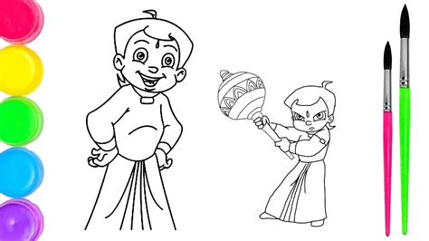 How To Draw Chota Bheem Chota Bheem Drawing Drawing Easy Step By