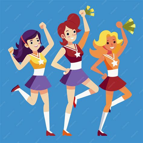 Cheerleader Dance Art Vector Illustration Design Premium Ai Generated