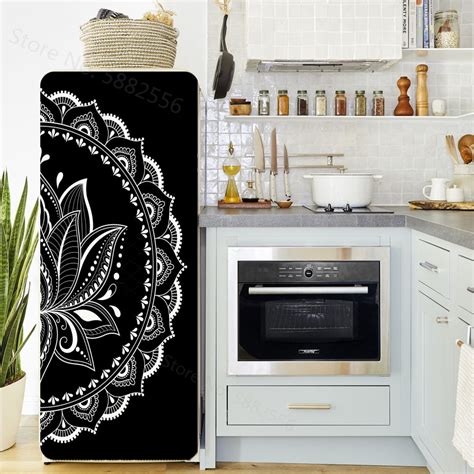 Fridge Door Film Wrap Vinyl Stickers Decor Front Refrigerator Pvc