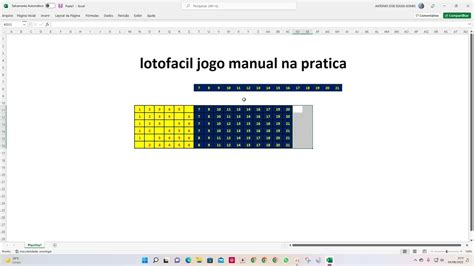 LOTOFACIL SISTEMA MANUAL 21 DEZENAS EM 6 JOGOS YouTube