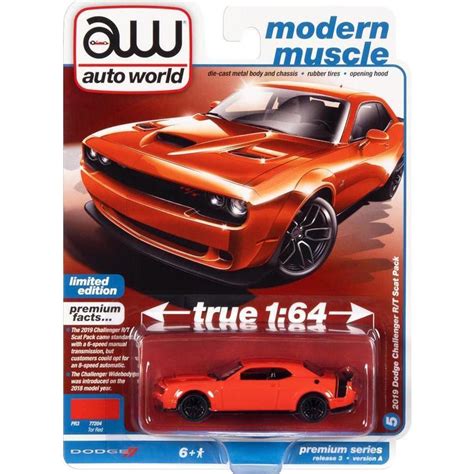 autoworld 1 64 ダッジ チャレンジャー R T Scat Pack 2019 レッド DODGE CHALLENGER オート