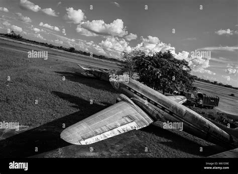 A retired Douglas DC-3 aircraft is seen parked at the airport of ...