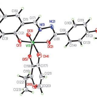 An Ortep Diagram Of Complex With Atom Labeling Scheme And