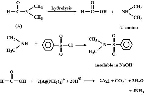 From Analysis And Molecular Weight Determination The Molecular Formula Of A Is C3h7no The