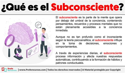 Que Es El Subconsciente Definici N Subsconsciente