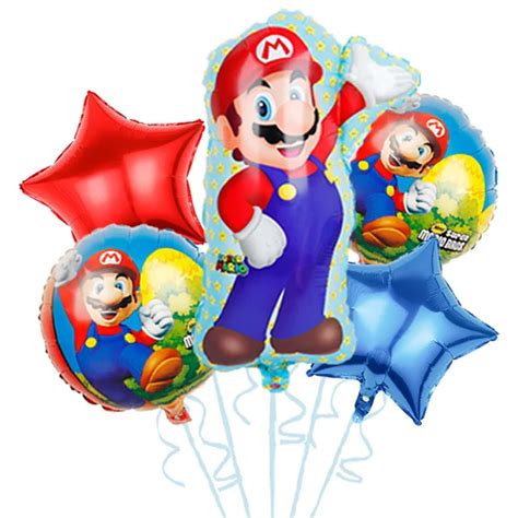 Super Mario Bros Aluminum Foil Balloons Toys Mario Luigi Yoshi Games