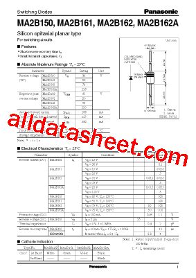 MA161 データシート PDF Panasonic Semiconductor