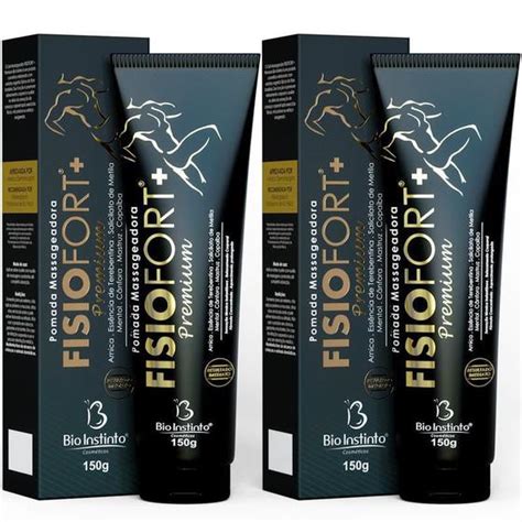 Kit 2 Potes Fisiofort Premium Pomada Massageadora 150g Bio Instinto