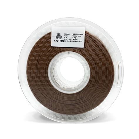 Kiwi3D Walnut Wood PLA 3D Printer Filament | 1.75MM, 0.8KG Spool - Kiwi 3D